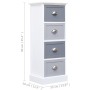 Paulownia wood auxiliary cabinet 35x30x90 cm by vidaXL, Drawers - Ref: Foro24-284078, Price: 128,02 €, Discount: %