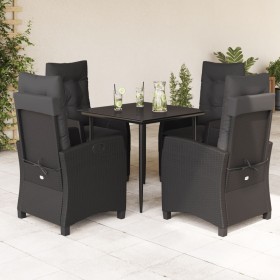 Set de muebles jardín 5 pzas con cojines ratán sintético negro de , Conjuntos de jardín - Ref: Foro24-3212744, Precio: 654,99...