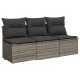 3-seater garden sofa with grey synthetic rattan cushions by , Outdoor sofas - Ref: Foro24-366139, Price: 163,37 €, Discount: %