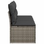 3-seater garden sofa with grey synthetic rattan cushions by , Outdoor sofas - Ref: Foro24-366139, Price: 163,37 €, Discount: %