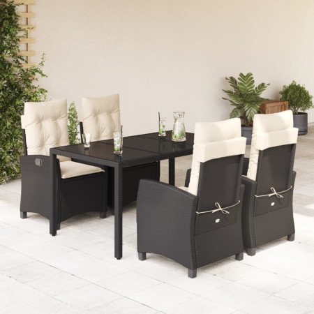 5-teiliges Gartenmöbel-Set mit Kissen synthetisches Rattan schwarz von , Gartensets - Ref: Foro24-3212629, Preis: 648,14 €, R...