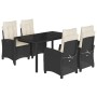 Set de muebles jardín 5 pzas con cojines ratán sintético negro de , Conjuntos de jardín - Ref: Foro24-3212629, Precio: 648,14...