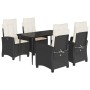 Set de muebles jardín 5 pzas con cojines ratán sintético negro de , Conjuntos de jardín - Ref: Foro24-3212725, Precio: 602,12...