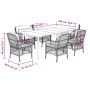 Set de comedor de jardín 7 pzas y cojines ratán sintético negro de , Conjuntos de jardín - Ref: Foro24-3212094, Precio: 873,4...