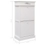 Mueble zapatero de madera de Paulownia blanco 50x28x98 cm de vidaXL, Zapateros y organizadores de calzado - Ref: Foro24-28409...