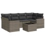 7-piece garden sofa set with gray PE rattan cushions by , Modular outdoor sofas - Ref: Foro24-3251057, Price: 521,28 €, Disco...