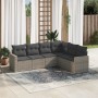 Set mit 6 Gartenmöbeln und Kissen synthetisches Rattangrau von , Modulare Sofas für den Außenbereich - Ref: Foro24-3251347, P...