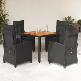 5-teiliges Gartenmöbel-Set mit Kissen synthetisches Rattan schwarz von , Gartensets - Ref: Foro24-3212907, Preis: 831,99 €, R...