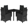 Set de muebles jardín 5 pzas con cojines ratán sintético negro de , Conjuntos de jardín - Ref: Foro24-3212889, Precio: 693,89...