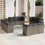 Set mit 12 Gartensofas mit Kissen synthetisches Rattangrau von , Gartensets - Ref: Foro24-3249169, Preis: 810,99 €, Rabatt: %