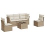 Garden sofa set with 6-piece synthetic rattan beige cushions by , Garden sets - Ref: Foro24-3249197, Price: 401,68 €, Discoun...