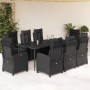 9-piece garden dining set with black synthetic rattan cushions by , Garden sets - Ref: Foro24-3212966, Price: 1,00 €, Discoun...