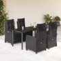 5-piece garden furniture set with black synthetic rattan cushions by , Garden sets - Ref: Foro24-3212970, Price: 820,46 €, Di...