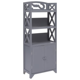 Gray paulownia wood bathroom cabinet 46x24x116 cm by vidaXL, Lockers and storage cabinets - Ref: Foro24-284110, Price: 116,99...