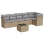 Set of 7-piece garden sofas and beige synthetic rattan cushions by , Garden sets - Ref: Foro24-3249508, Price: 457,71 €, Disc...