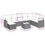 Garden furniture set 9 pieces and gray synthetic rattan cushions by , Modular outdoor sofas - Ref: Foro24-3251707, Price: 601...