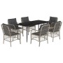 Set comedor jardín 7 pzas y cojines ratán sintético gris claro de , Conjuntos de jardín - Ref: Foro24-3212170, Precio: 700,46...