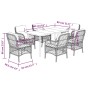 Set comedor jardín 7 pzas y cojines ratán sintético gris claro de , Conjuntos de jardín - Ref: Foro24-3212170, Precio: 700,46...