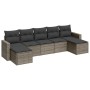 7-piece garden sofa set with gray PE rattan cushions by , Modular outdoor sofas - Ref: Foro24-3251677, Price: 479,99 €, Disco...