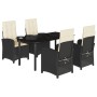 Set de muebles jardín 5 pzas con cojines ratán sintético negro de , Conjuntos de jardín - Ref: Foro24-3212304, Precio: 619,91...