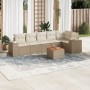 Set of 7-piece garden sofas and beige synthetic rattan cushions by , Garden sets - Ref: Foro24-3257787, Price: 547,22 €, Disc...