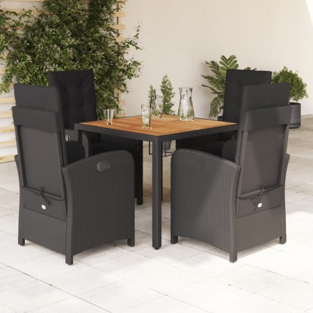 5-teiliges Gartenmöbel-Set mit Kissen synthetisches Rattan schwarz von , Gartensets - Ref: Foro24-3212475, Preis: 697,11 €, R...