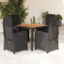 Set de muebles jardín 5 pzas con cojines ratán sintético negro de , Conjuntos de jardín - Ref: Foro24-3212475, Precio: 697,11...