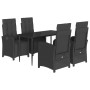 Set de muebles jardín 5 pzas con cojines ratán sintético negro de , Conjuntos de jardín - Ref: Foro24-3212530, Precio: 682,39...