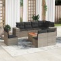 Garden furniture set 9 pieces and gray synthetic rattan cushions by , Garden sets - Ref: Foro24-3257817, Price: 595,62 €, Dis...