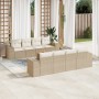 Set de sofás de jardín 9 pzas con cojines ratán sintético beige de , Conjuntos de jardín - Ref: Foro24-3257696, Precio: 749,1...