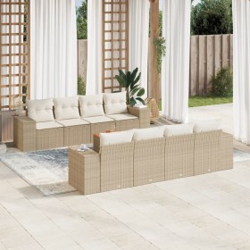 Set de sofás de jardín 9 pzas con cojines ratán sintético beige de , Conjuntos de jardín - Ref: Foro24-3257696, Precio: 731,9...