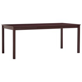 Dark brown pine wood dining table 180x90x73 cm by vidaXL, Kitchen and dining tables - Ref: Foro24-283407, Price: 141,78 €, Di...