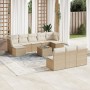 Garden sofa set 11 pieces with beige synthetic rattan cushions by , Garden sets - Ref: Foro24-3250137, Price: 716,63 €, Disco...