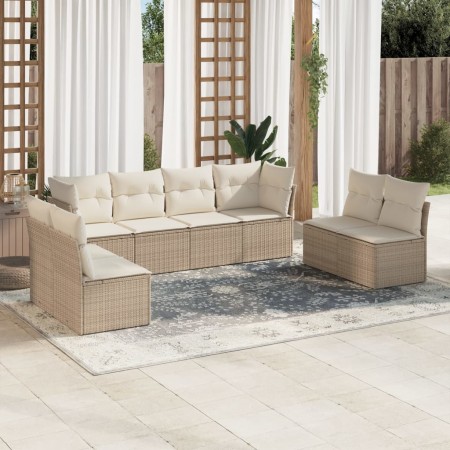 Set Gartensofas mit beigen Kissen 8 Stück PE Rattan von , Gartensets - Ref: Foro24-3249287, Preis: 530,97 €, Rabatt: %