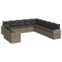 Set de sofás de jardín 11 pzas y cojines ratán sintético gris de , Sofás modulares de exterior - Ref: Foro24-3251527, Precio:...