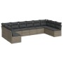 Garden sofa set 10 pieces with gray synthetic rattan cushions by , Garden sets - Ref: Foro24-3249929, Price: 591,70 €, Discou...