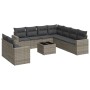 Set de sofás de jardín 10 pzas con cojines ratán sintético gris de , Sofás modulares de exterior - Ref: Foro24-3251497, Preci...