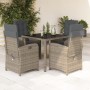 Set comedor de jardín 5 piezas con cojines ratán sintético gris de , Conjuntos de jardín - Ref: Foro24-3212463, Precio: 674,1...