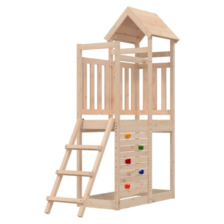 Outdoor solid pine wood playground 52.5x110.5x214 cm by , Swings and play structures - Ref: Foro24-826544, Price: 219,99 €, D...