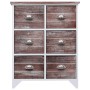 Beistellschrank mit 6 Schubladen aus braunem Paulownia-Holz, 60 x 30 x 75 cm von vidaXL, Schubladen - Ref: Foro24-284094, Pre...