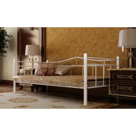 Estructura de sofá cama de metal blanco 90x200 cm de , Camas y somieres - Ref: Foro24-60799, Precio: 474,54 €, Descuento: %