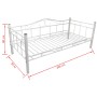 White metal sofa bed frame 90x200 cm by , Beds and slatted bases - Ref: Foro24-60799, Price: 474,54 €, Discount: %