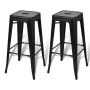 Kitchen stools 2 units of black steel by , Kitchen stools - Ref: Foro24-240926, Price: 141,99 €, Discount: %