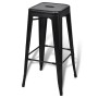 Kitchen stools 2 units of black steel by , Kitchen stools - Ref: Foro24-240926, Price: 141,99 €, Discount: %