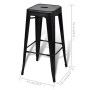 Kitchen stools 2 units of black steel by , Kitchen stools - Ref: Foro24-240926, Price: 141,99 €, Discount: %