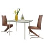 Sillas de comedor 2 unidades cuero sintético marrón de , Sillas de comedor - Ref: Foro24-241300, Precio: 229,22 €, Descuento: %