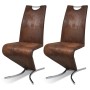 Dining chairs 2 units brown synthetic leather by , dining chairs - Ref: Foro24-241300, Price: 229,22 €, Discount: %