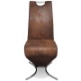 Dining chairs 2 units brown synthetic leather by , dining chairs - Ref: Foro24-241300, Price: 229,22 €, Discount: %