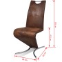 Dining chairs 2 units brown synthetic leather by , dining chairs - Ref: Foro24-241300, Price: 229,22 €, Discount: %