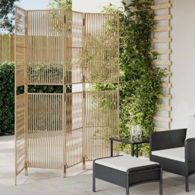 4-panel beige synthetic rattan room divider by , Room dividers - Ref: Foro24-365395, Price: 114,99 €, Discount: %